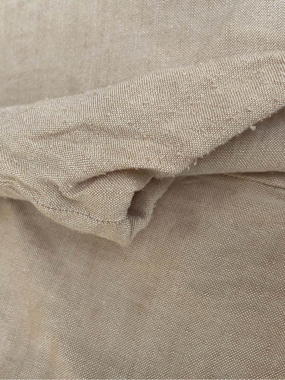 LOFT TAN LINEN BLEND CROP WIDE LEG PANT SIZE XL - Picture 4 of 10